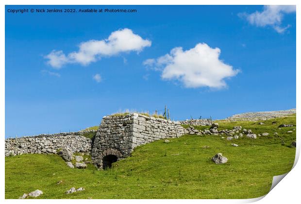 Lime Kiln off the Uldale Road Cumbria Print by Nick Jenkins