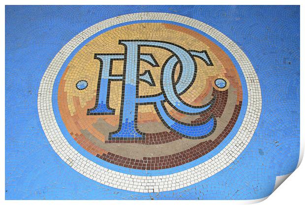 Rangers F.C crest Print by Allan Durward Photography