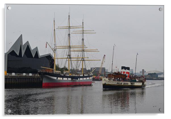 Glenlee and PS Waverley, River Clyde, Glasgow Acrylic by Allan Durward Photography