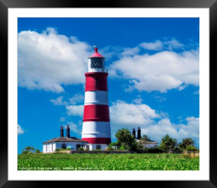 Happisburgh Lighthouse Framed Mounted Print by Craig Yates