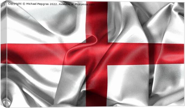 England flag - realistic waving fabric flag Canvas Print by Michael Piepgras