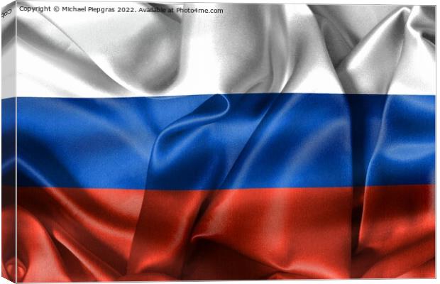 3D-Illustration of a Russia flag - realistic waving fabric flag Canvas Print by Michael Piepgras