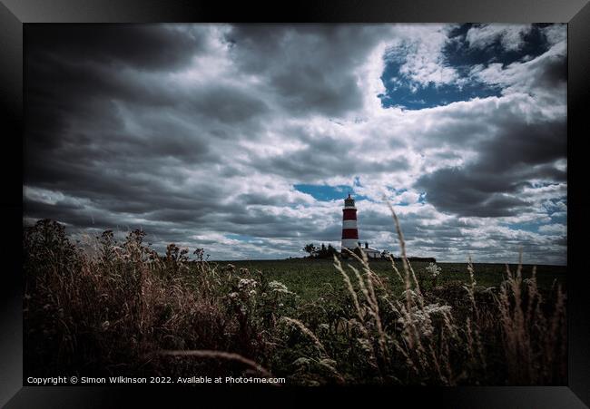 Happisburgh Lighthouse Framed Print by Simon Wilkinson