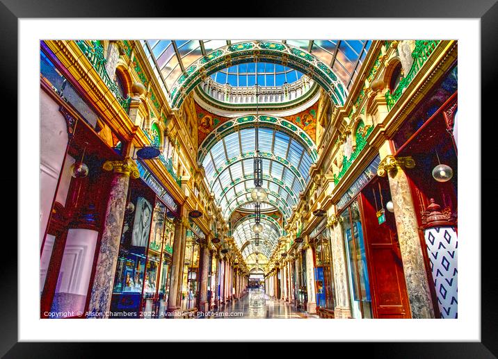 County Arcade Leeds Framed Mounted Print by Alison Chambers