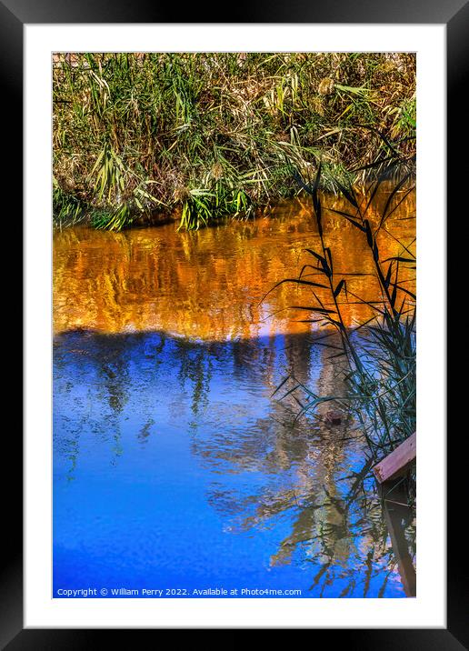 Jordan River Abstract Bethany Jordan Where Jesus Baptized Framed Mounted Print by William Perry