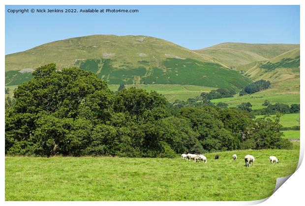 Winder in the Howgill Fells Cumbria Print by Nick Jenkins