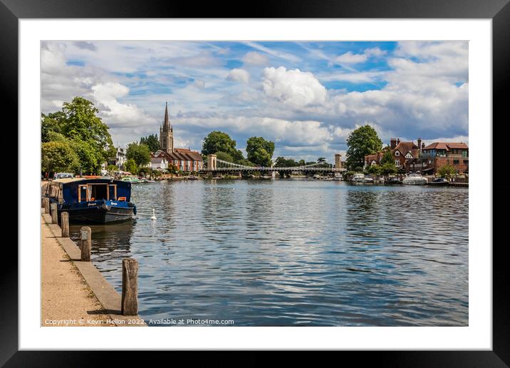 The River Thames in Marlow  Framed Mounted Print by Kevin Hellon