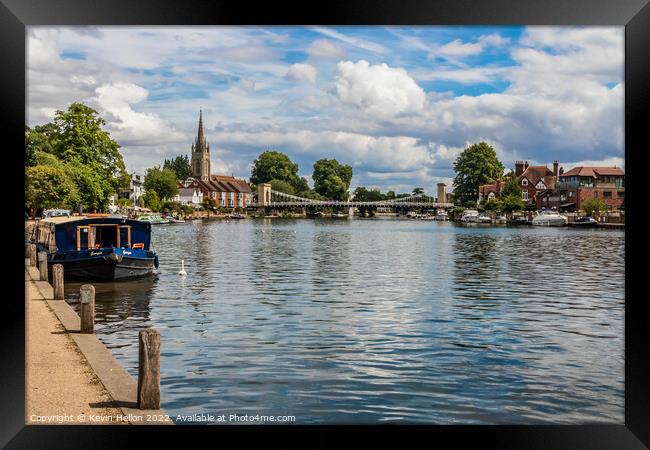 The River Thames in Marlow  Framed Print by Kevin Hellon
