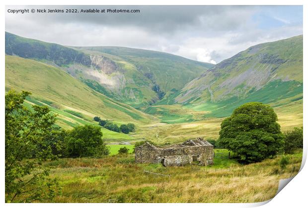 View to Howgill Fells in Cumbria  Print by Nick Jenkins