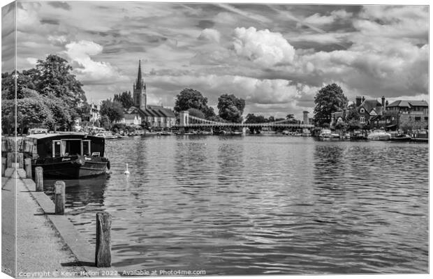 The River Thames in Marlow  Canvas Print by Kevin Hellon