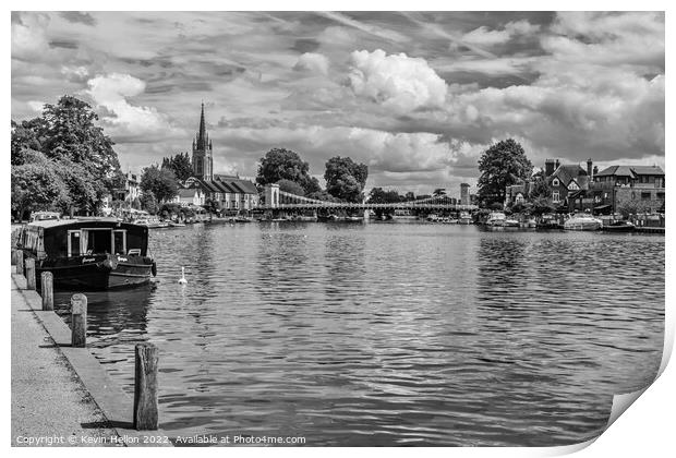 The River Thames in Marlow  Print by Kevin Hellon