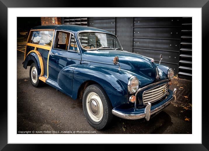 Morris Minor 1000 Traveller classic car. Framed Mounted Print by Kevin Hellon