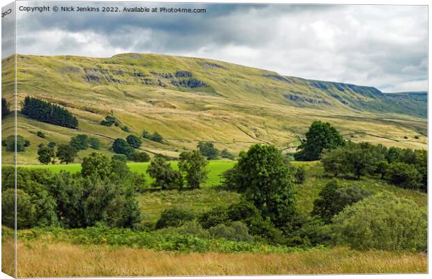 Mallerstang Edge Overlooking Mallerstand Cumbria Canvas Print by Nick Jenkins