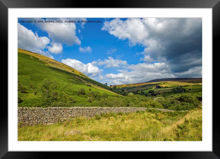 A View up Barbondale between Barbon and Dent Framed Mounted Print by Nick Jenkins
