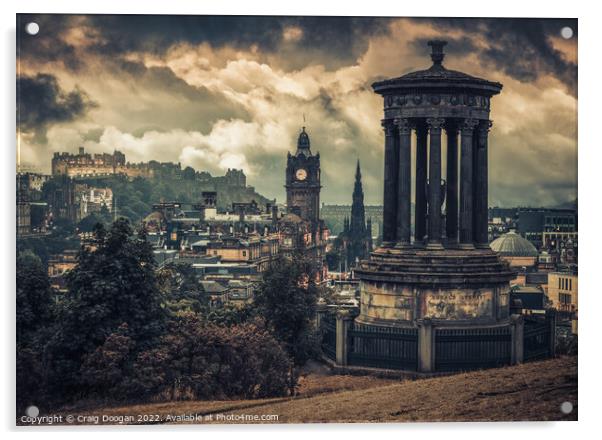 Calton Hill - Edinburgh Acrylic by Craig Doogan