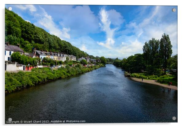 River Lee in Cork, Ireland Acrylic by Stuart Chard