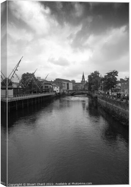 River Lee in Cork, Ireland Canvas Print by Stuart Chard