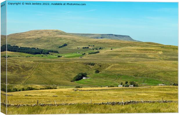 Looking towards Wild Boar Fell from Coal Road Canvas Print by Nick Jenkins