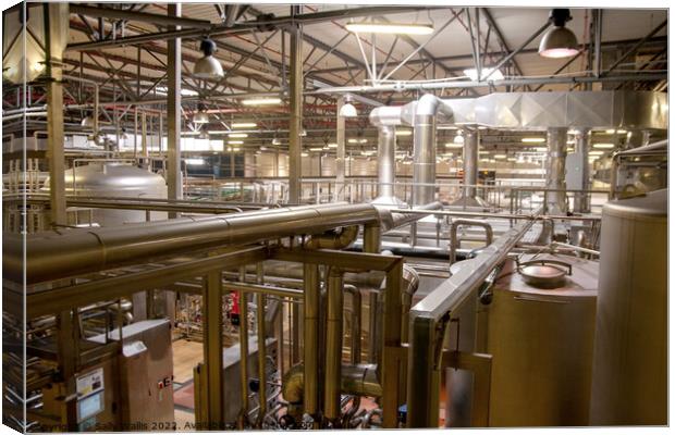 View across Pilsen Brewery packing area Canvas Print by Sally Wallis