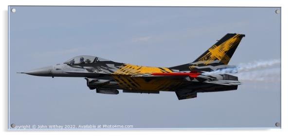 Belgian F16 Fighting Falcon Acrylic by John Withey