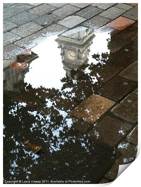 Guildhall on Reflection Print by Laura Cassap
