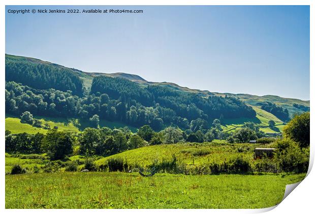 Dentdale from the road out of Sedbergh  Print by Nick Jenkins
