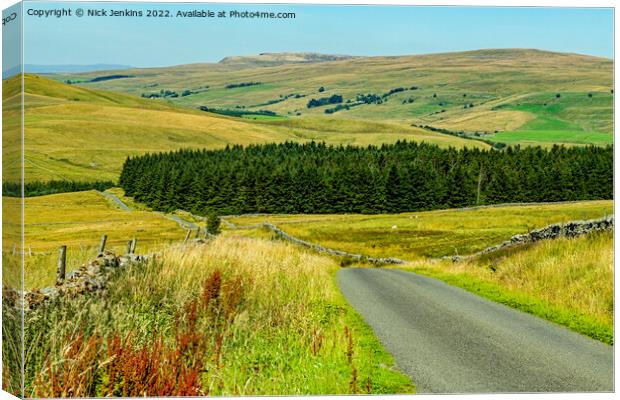 The Coal Road from Garsdale to Dentdale Canvas Print by Nick Jenkins