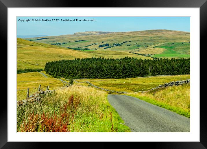 The Coal Road from Garsdale to Dentdale Framed Mounted Print by Nick Jenkins