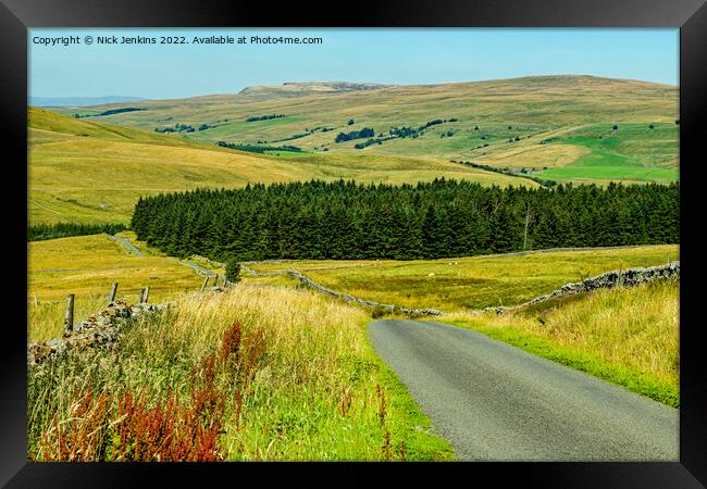 The Coal Road from Garsdale to Dentdale Framed Print by Nick Jenkins