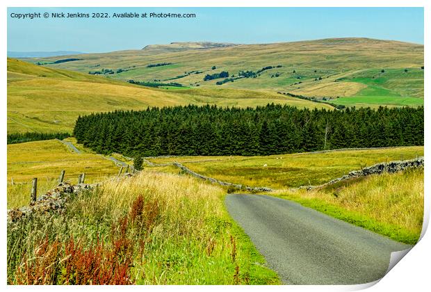 The Coal Road from Garsdale to Dentdale Print by Nick Jenkins