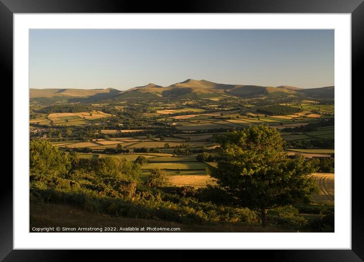 Pen y Fan from Pen y Crug  Framed Mounted Print by Simon Armstrong