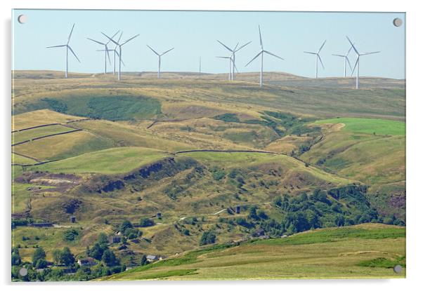 Calderdale landscape. Acrylic by David Birchall