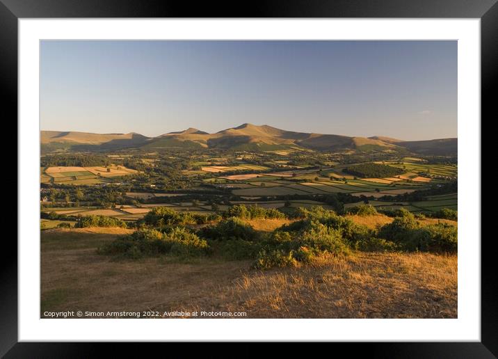 Pen y fan from Pen y Crug  Framed Mounted Print by Simon Armstrong