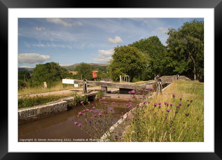 The Monmouthshire and Brecon Canal  Framed Mounted Print by Simon Armstrong