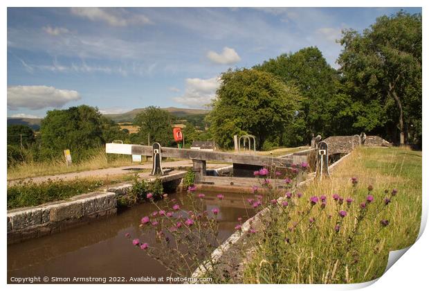 The Monmouthshire and Brecon Canal  Print by Simon Armstrong