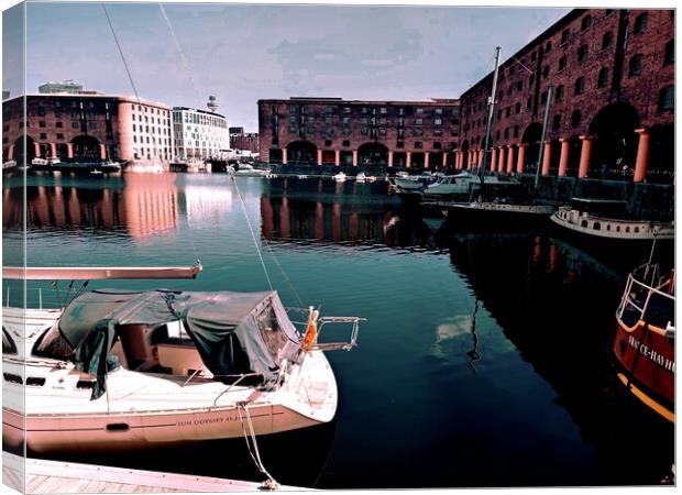 Liverpool docks  Canvas Print by Rachael Smith