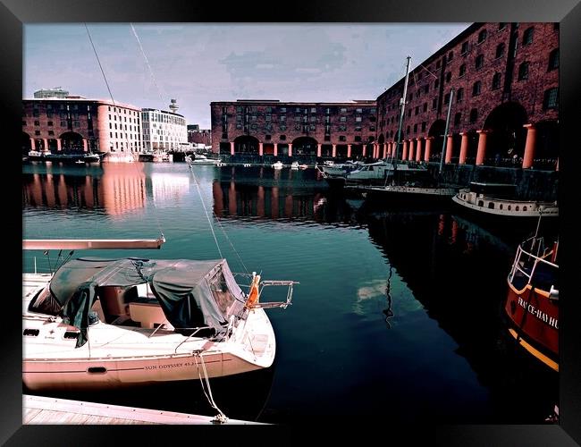 Liverpool docks  Framed Print by Rachael Smith