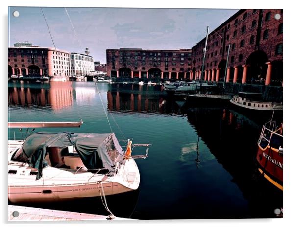 Liverpool docks  Acrylic by Rachael Smith