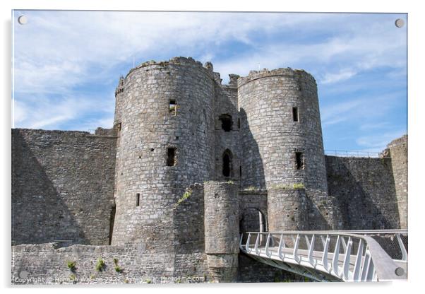 Harlech Castle Acrylic by Hannah Watson