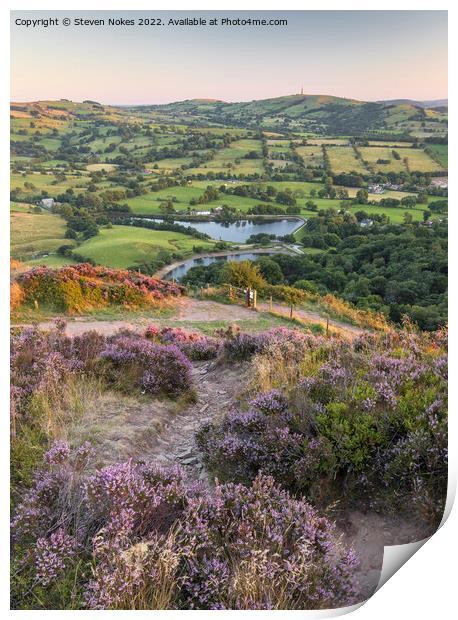 Majestic Sunset at Teggs Nose Print by Steven Nokes