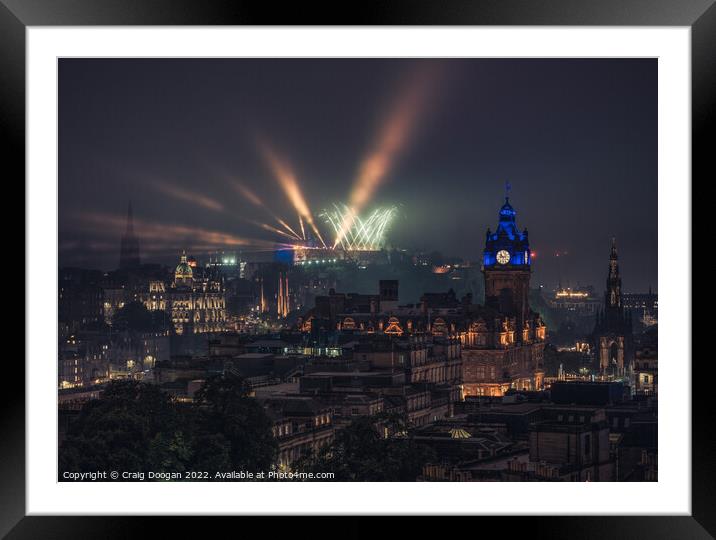 Edinburgh - Calton Hill View Framed Mounted Print by Craig Doogan