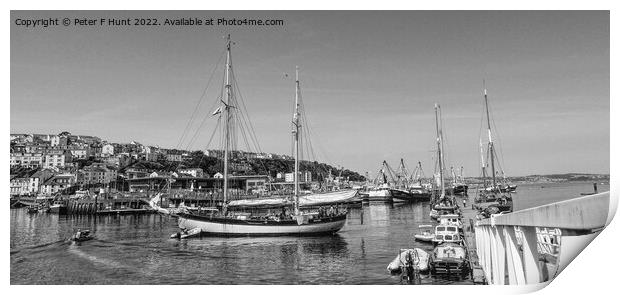 The Ketch Maybe In Brixham Harbour Print by Peter F Hunt