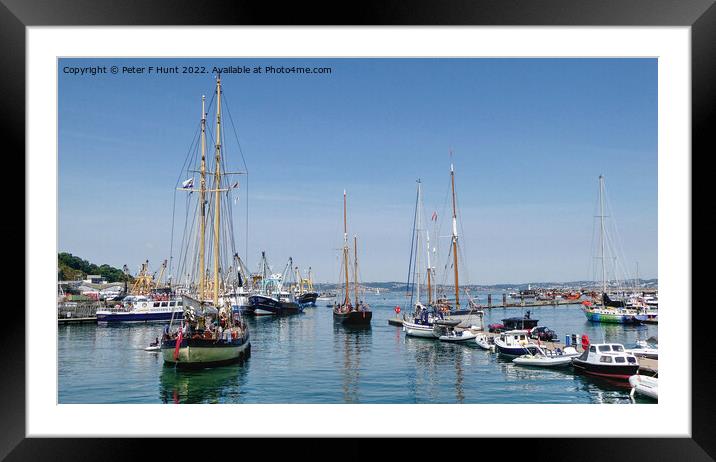 Brixham Heritage Sail Framed Mounted Print by Peter F Hunt