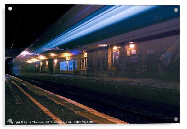 Drem Train Station Acrylic by Keith Thorburn EFIAP/b