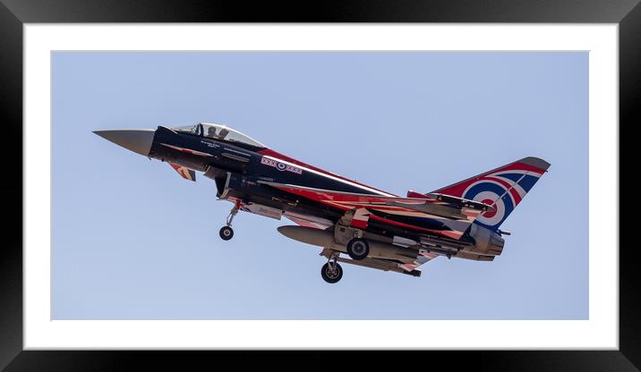 RAF Typhoon Blackjack Landing - Blackpool Air Show Framed Mounted Print by Phil Durkin DPAGB BPE4