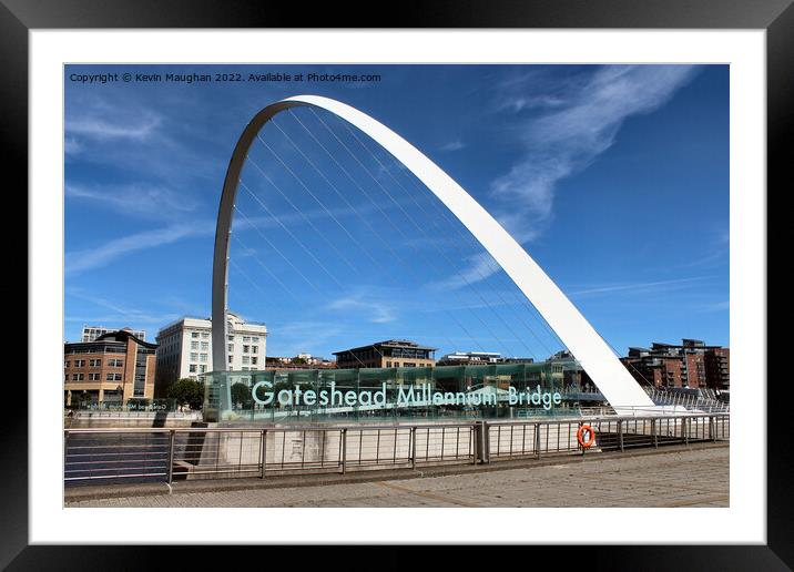 Gateshead Millennium Bridge Framed Mounted Print by Kevin Maughan
