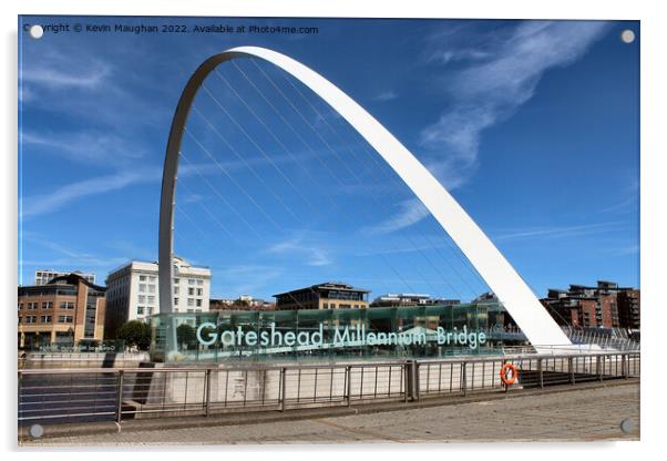 Gateshead Millennium Bridge Acrylic by Kevin Maughan