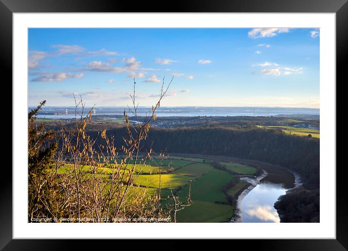 River Wye, Chepstow and the River Severn  Framed Mounted Print by Gordon Maclaren