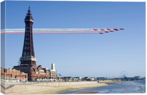 Reds Over Backpool Canvas Print by J Biggadike