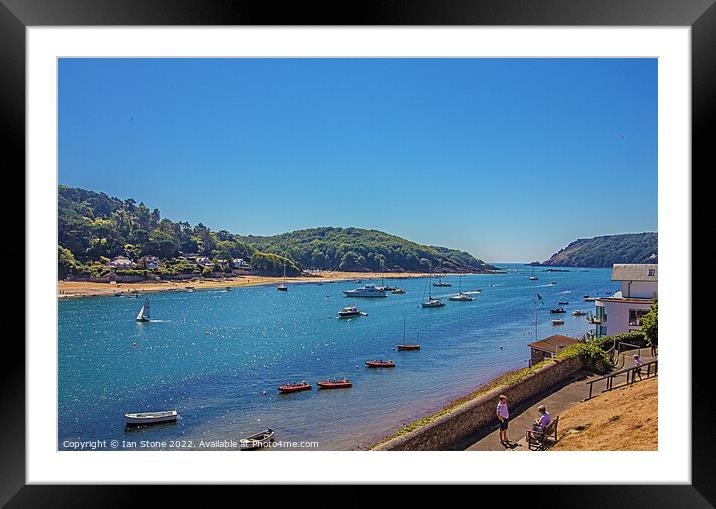 Summertime at Beautiful Salcombe Framed Mounted Print by Ian Stone